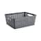 12 Pack: Gray Plastic Wicker Storage Basket by Simply Tidy®